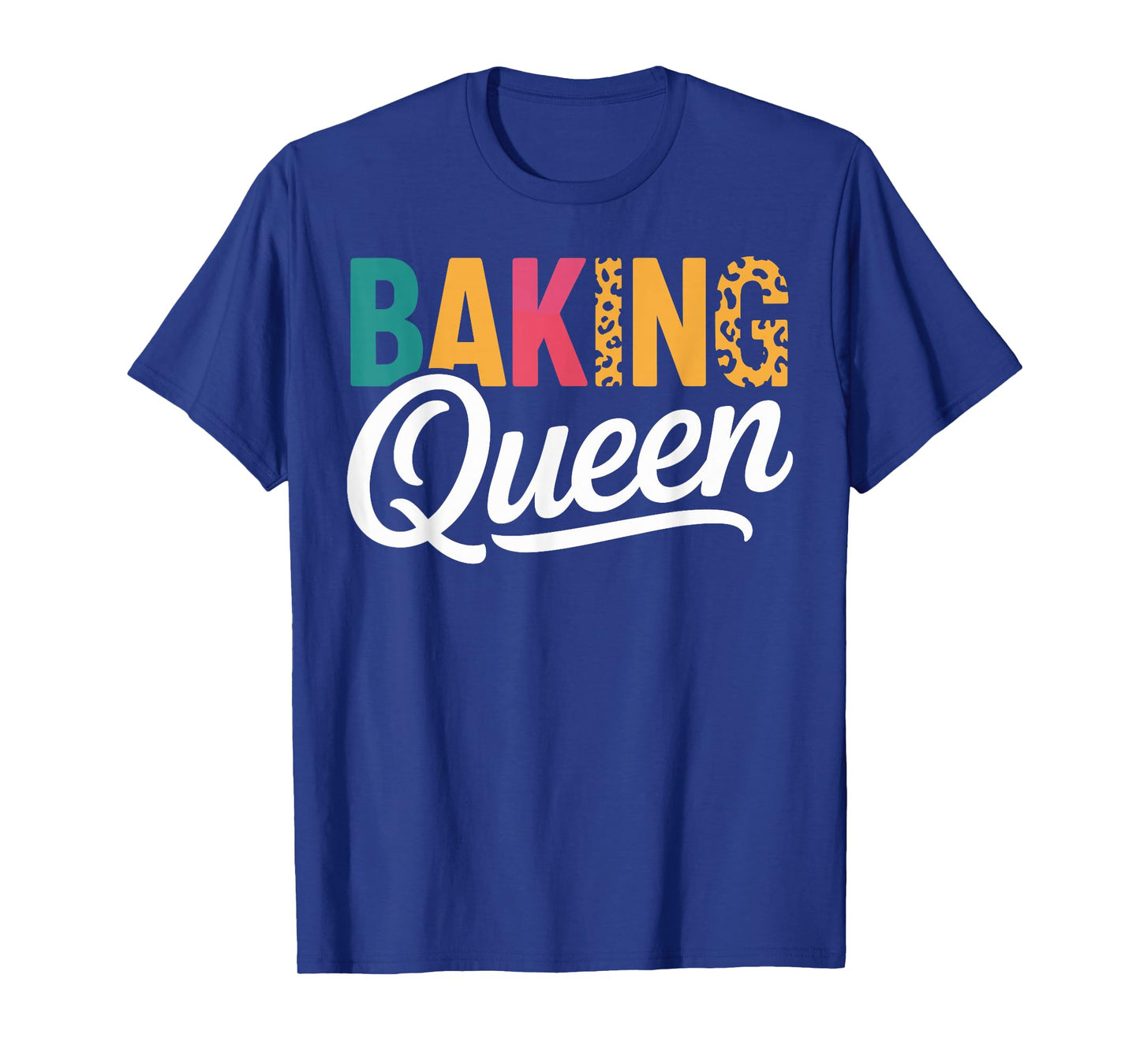 Baking Queen Cute Leopard Print Baking Lover Design T-Shirt