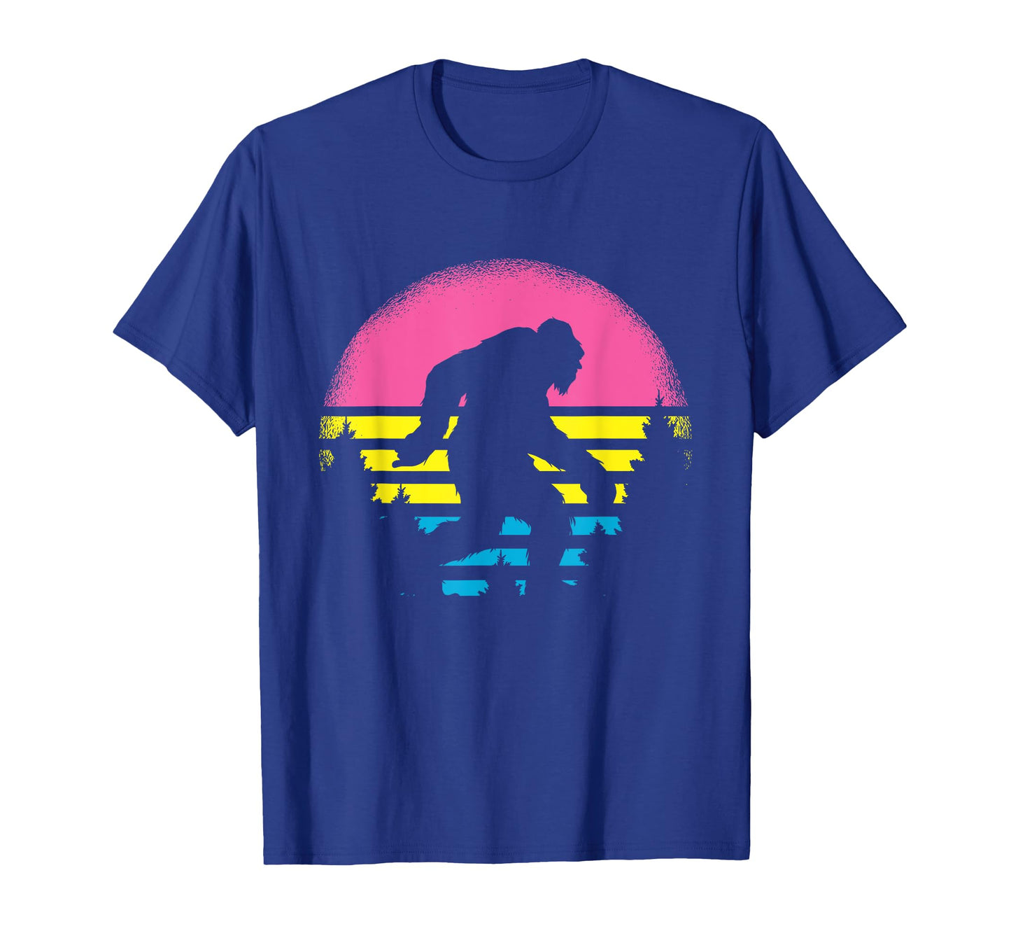 Bigfoot LGBT-Q Retro Sasquatch Pan-sexual Pride Flag Ally T-Shirt