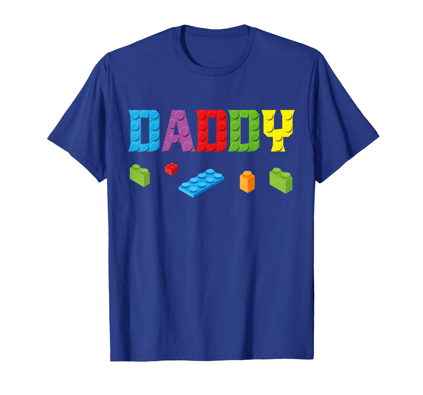 Daddy Master Builder Building Bricks Blocks Family Set Mens T-Shirt