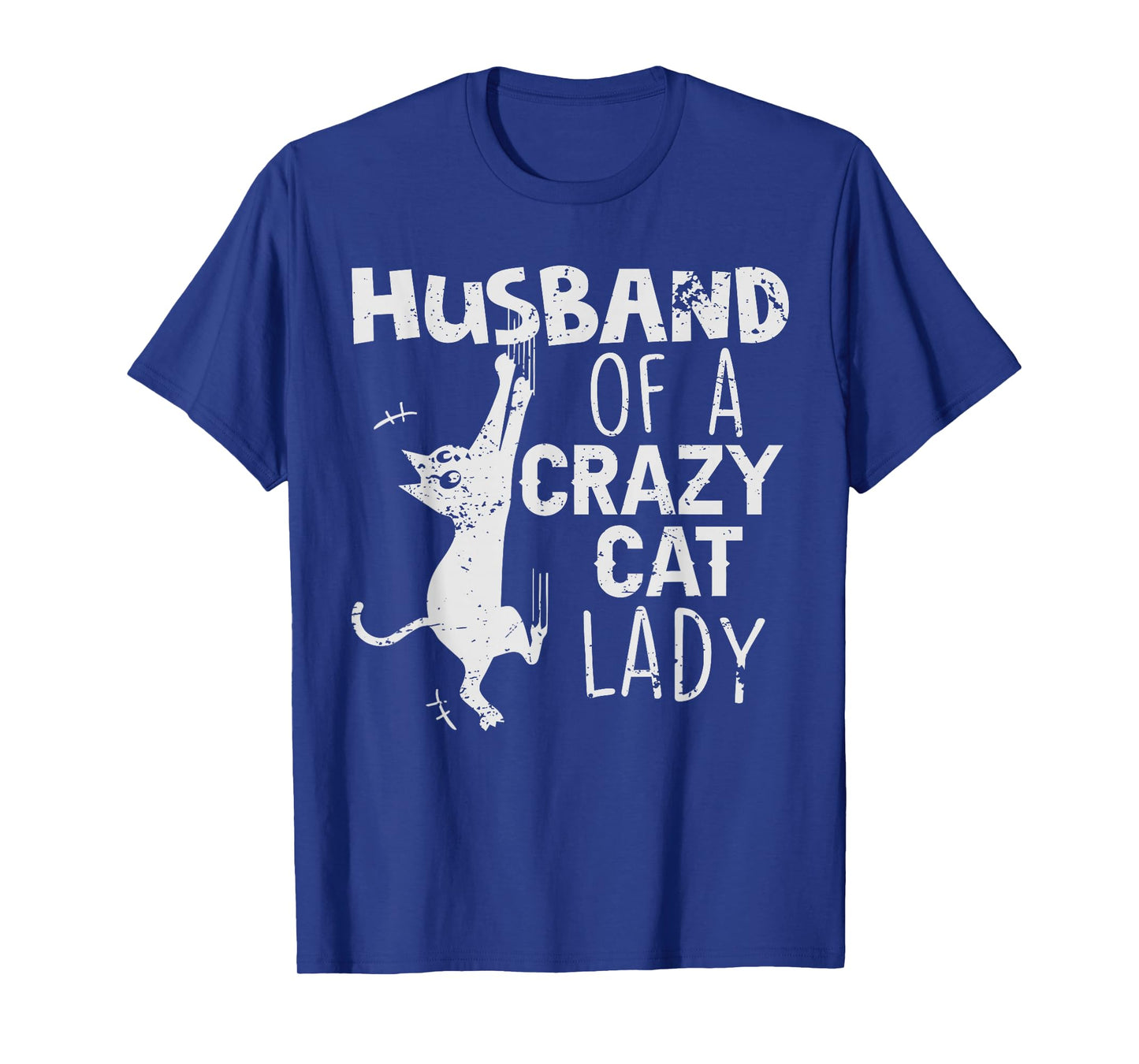 Retro Husband Of A Crazy Cat Lady Funny Valentine's Day Cat T-Shirt
