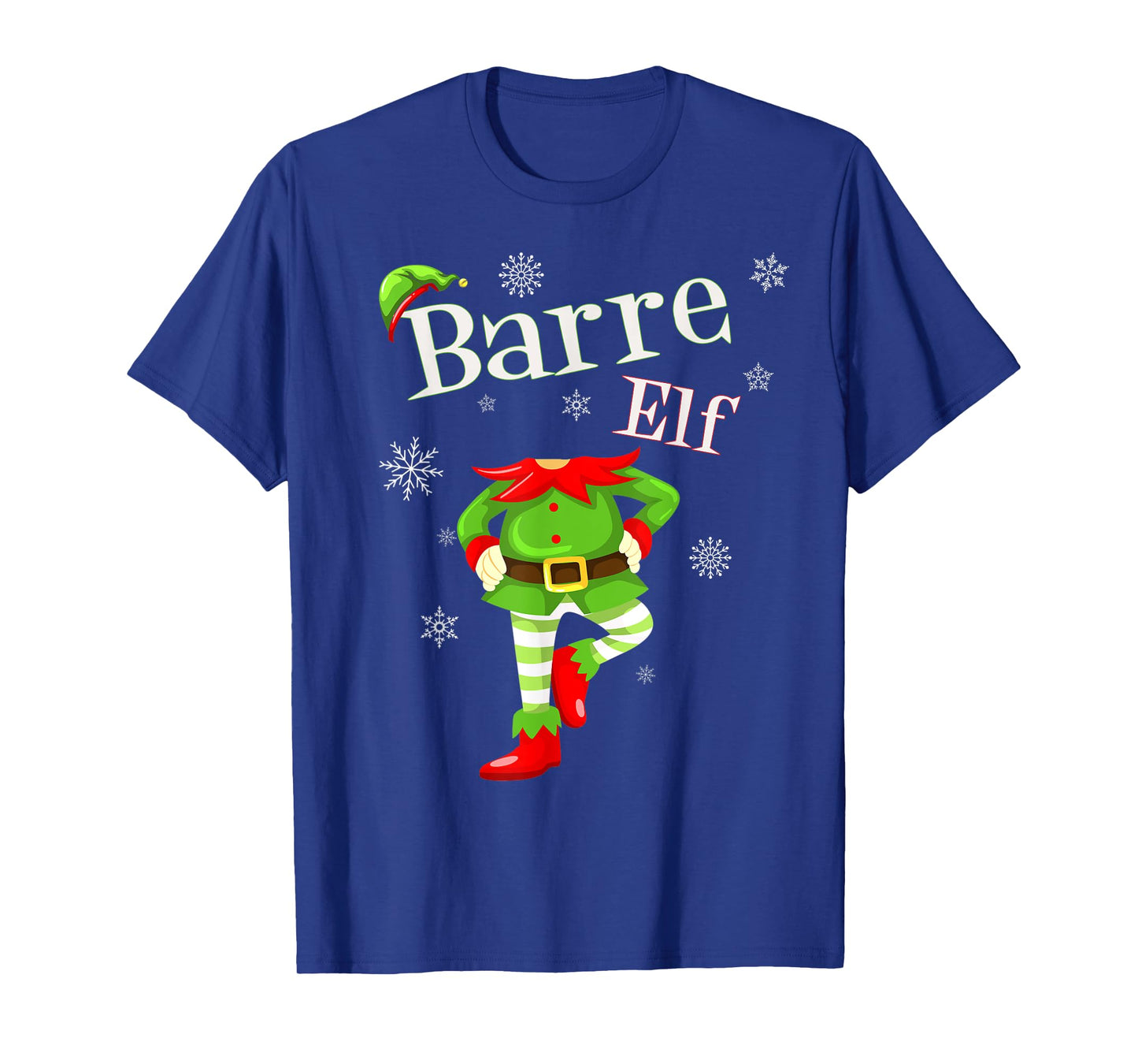 Barre Elf Funny Fitness Workout Christmas T-Shirt Holiday T-Shirt