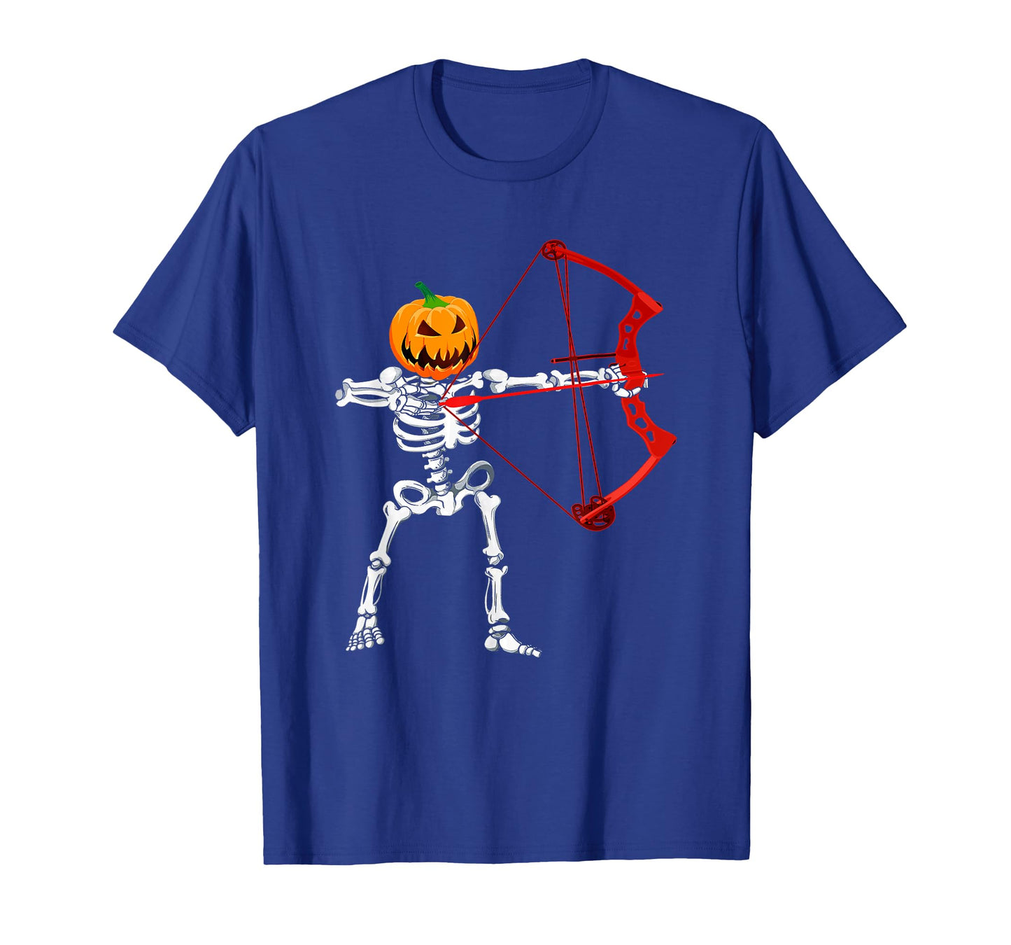 Skeleton Archery Halloween Pumpkin Bow Hunting T-Shirt