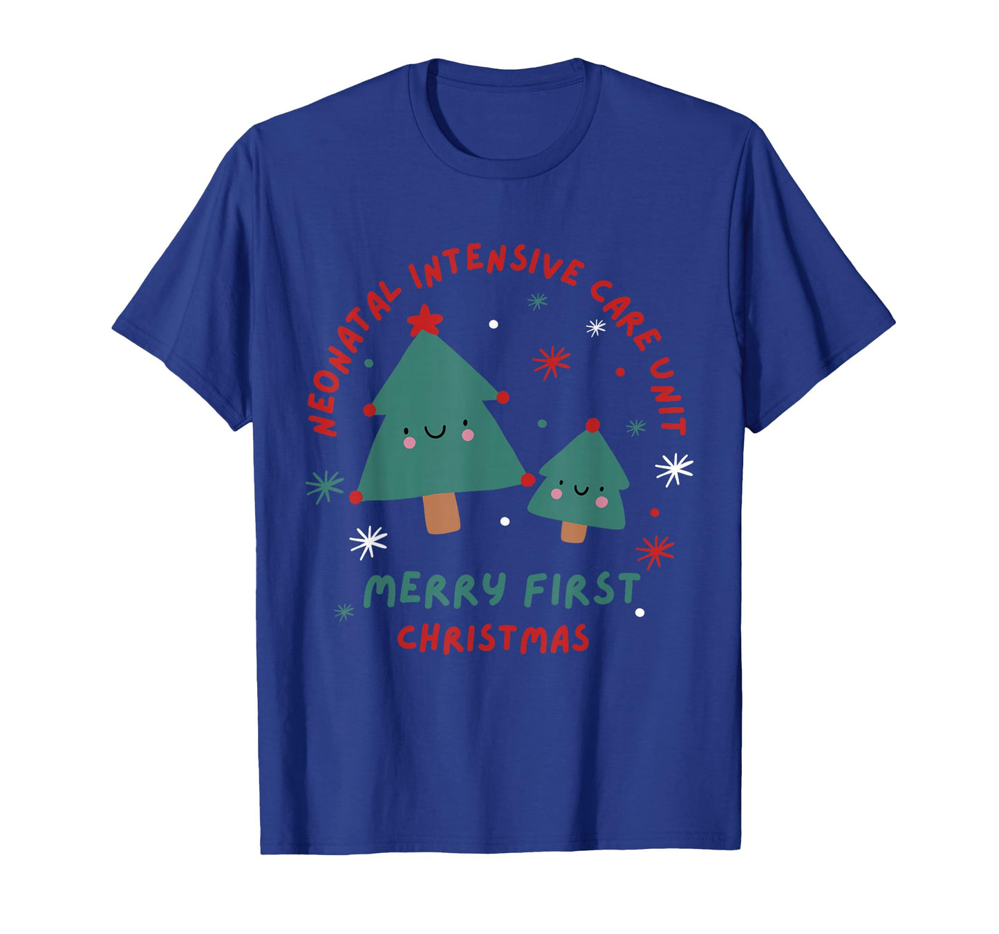 Cute Funny NICU Merry First Christmas Nurse Crew Squad Xmas T-Shirt