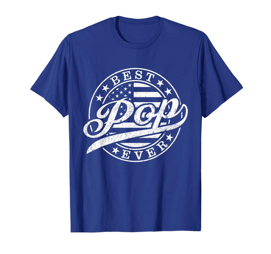 Best Pop Ever American US Flag Funny Grandpa Father's Day T-Shirt