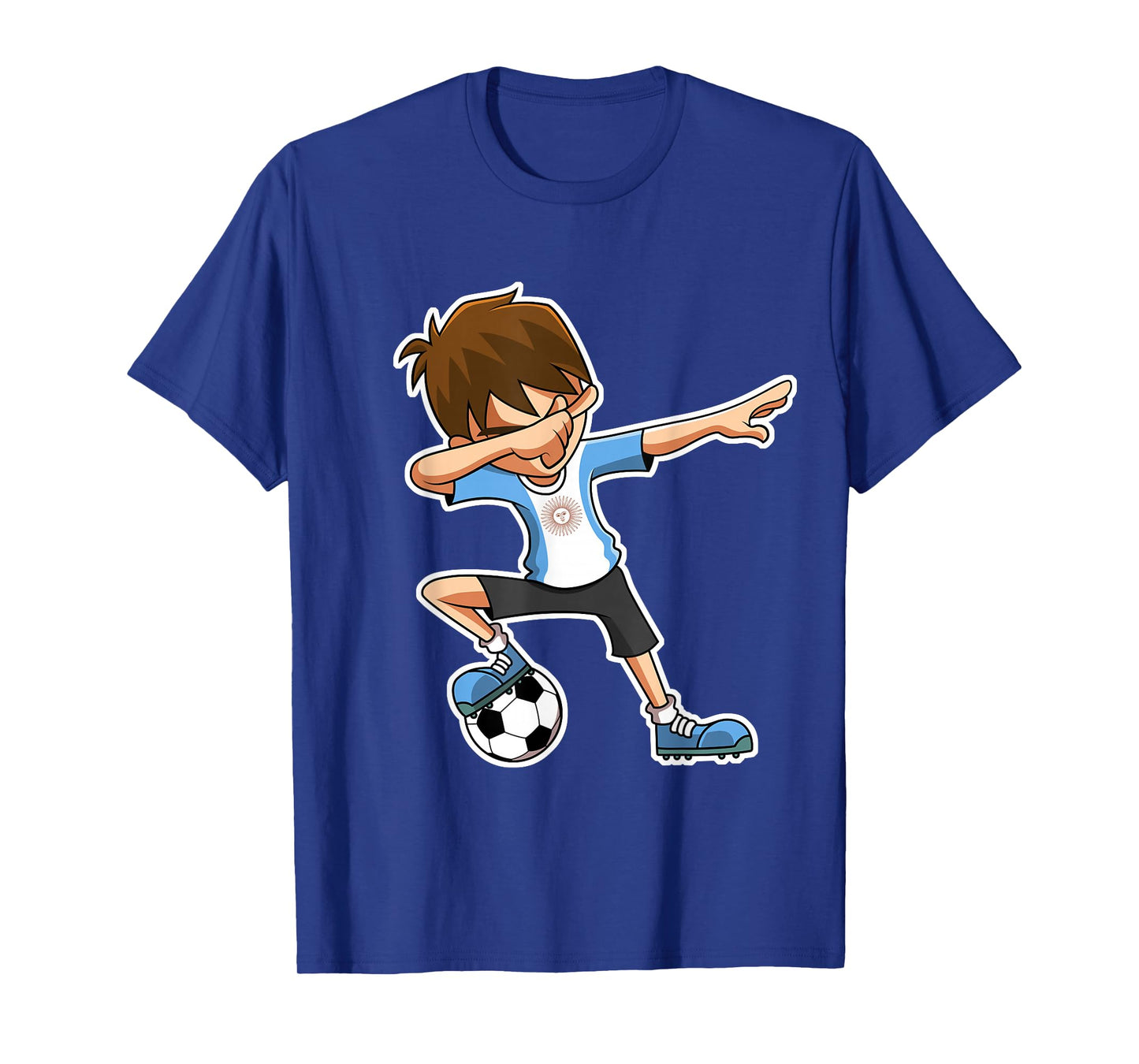 Dabbing Soccer Argentina Jersey Shirt, Dab Kids Boys T-Shirt