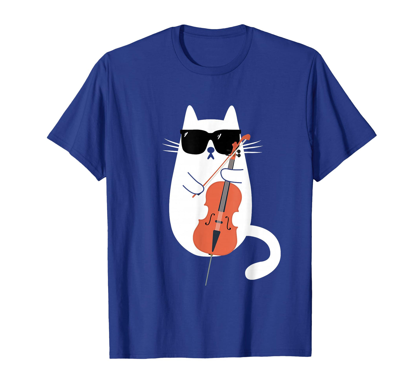 Funny Cat Wearing Sunglasses Playing Cello Cellist Musician T-Shirt