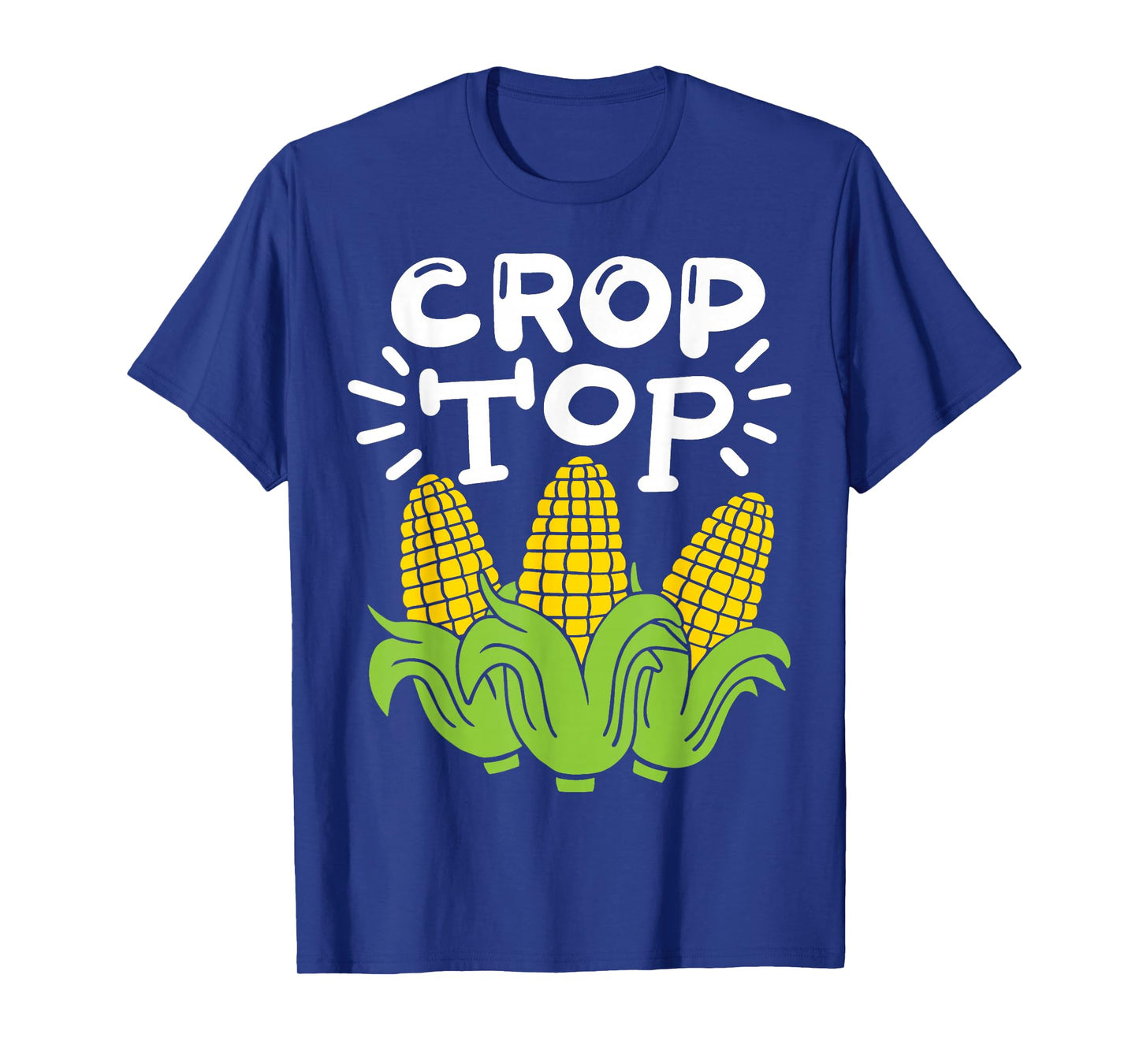 Corn Farm Farmer Co. Women's Black Cartoon Crop Top T-Shirt