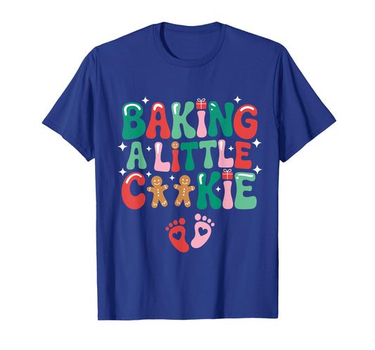 Baking A Little Cookie Baby Christmas Pregnancy Announcement T-Shirt