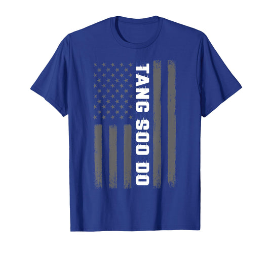 Tang Soo Do USA American Flag Gift Martial Arts Sports T-Shirt for Women Kids Men