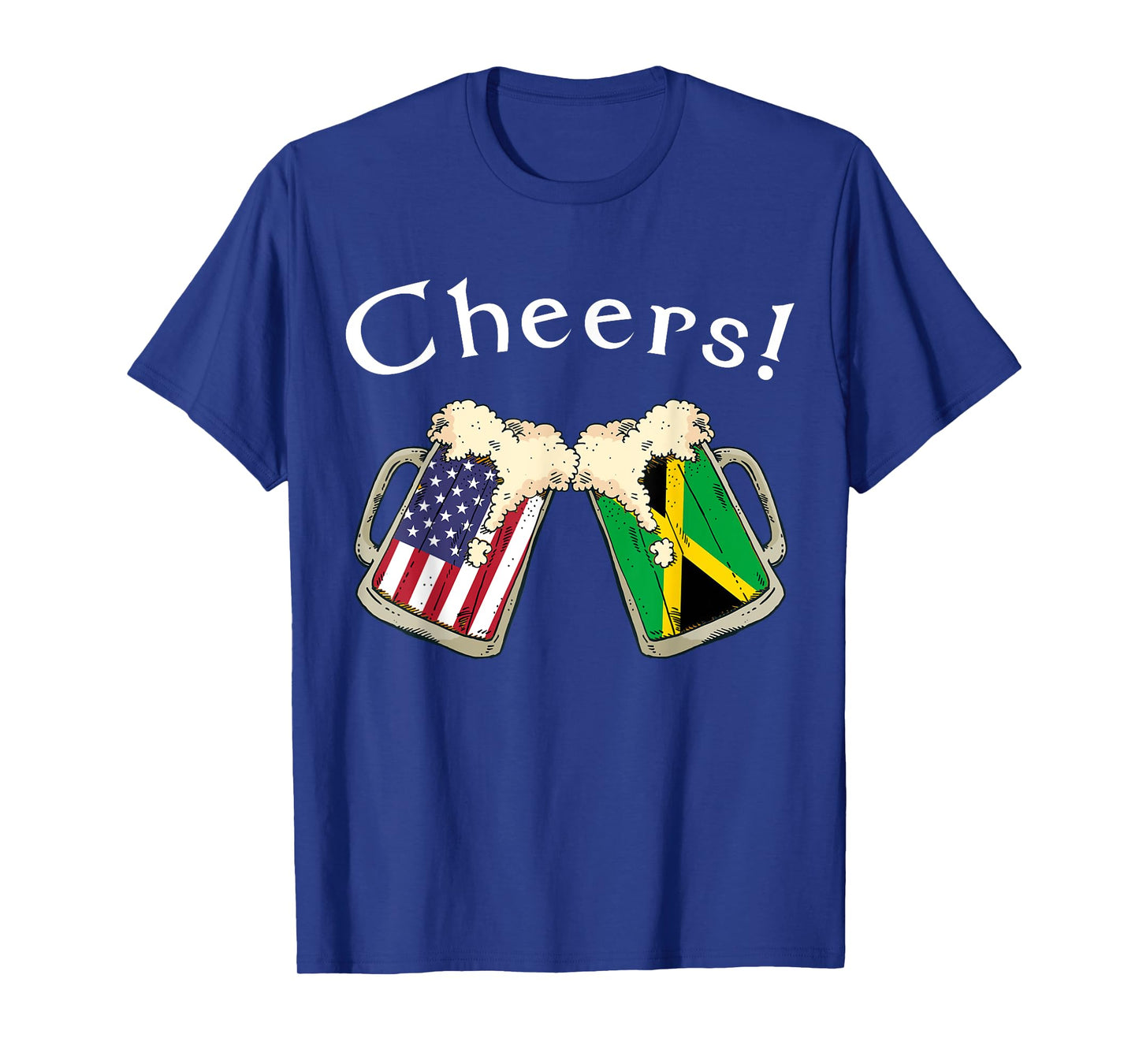 American Jamaican Patriot US Flag Beer Drinks Jamaica Grown T-Shirt