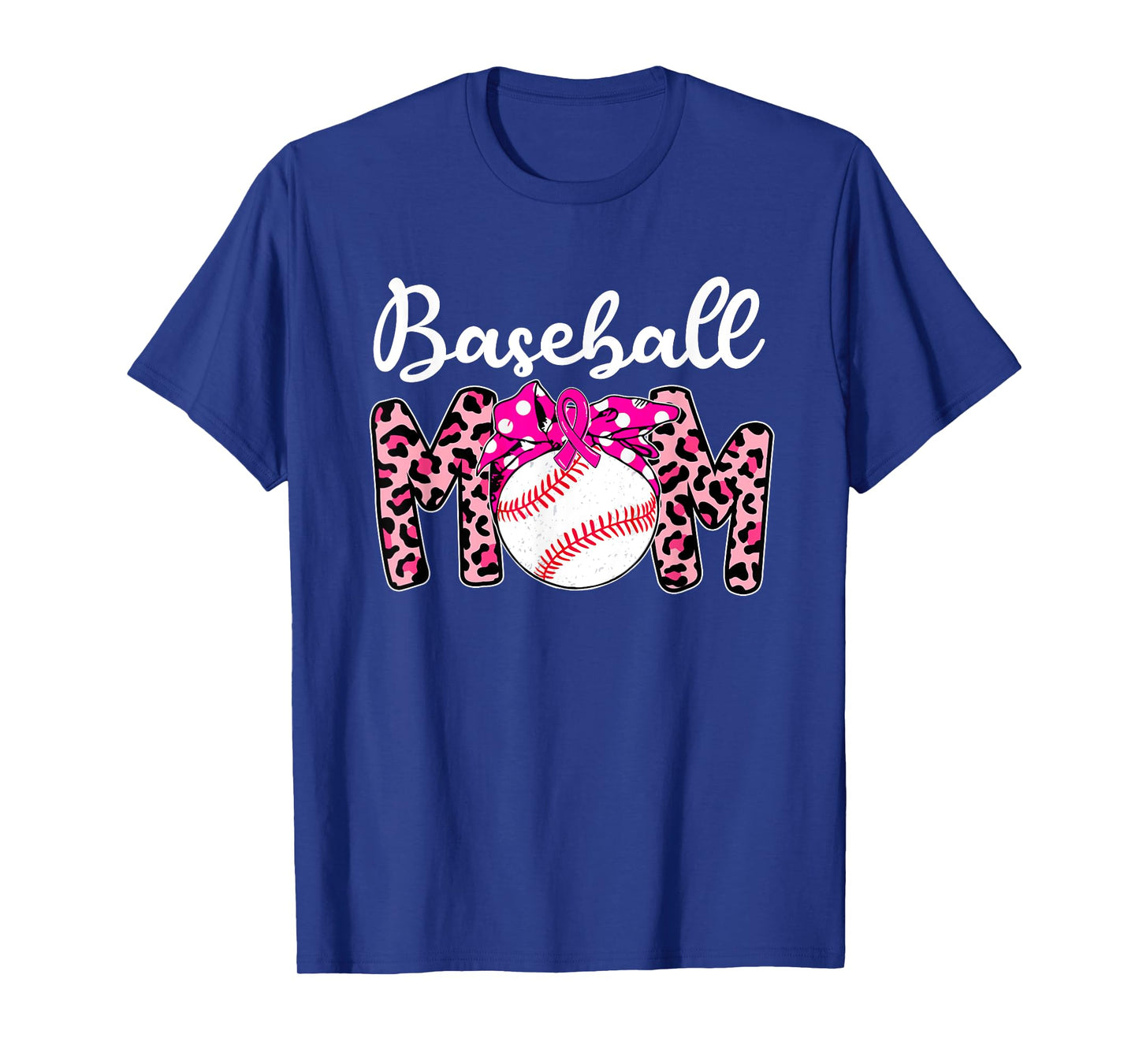 Baseball Mom Pink Ribbon Breast Cancer Awareness Fighters T-Shirt