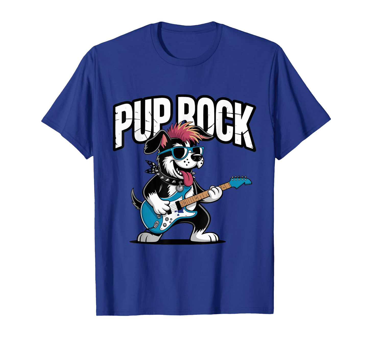 Pup Rock Dog Lover Guitar Fans Pun T-Shirt