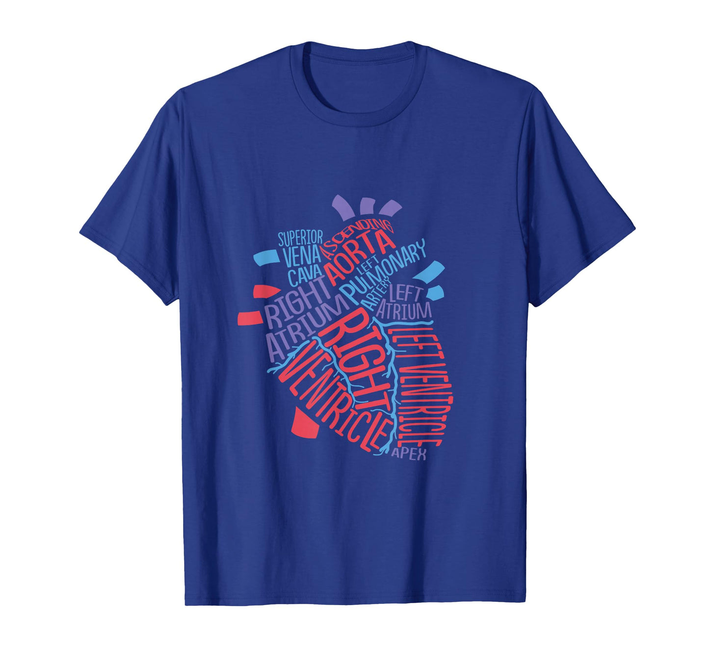 Anatomical Human Heart Cardiology Medical Cardiac Nurse T-Shirt
