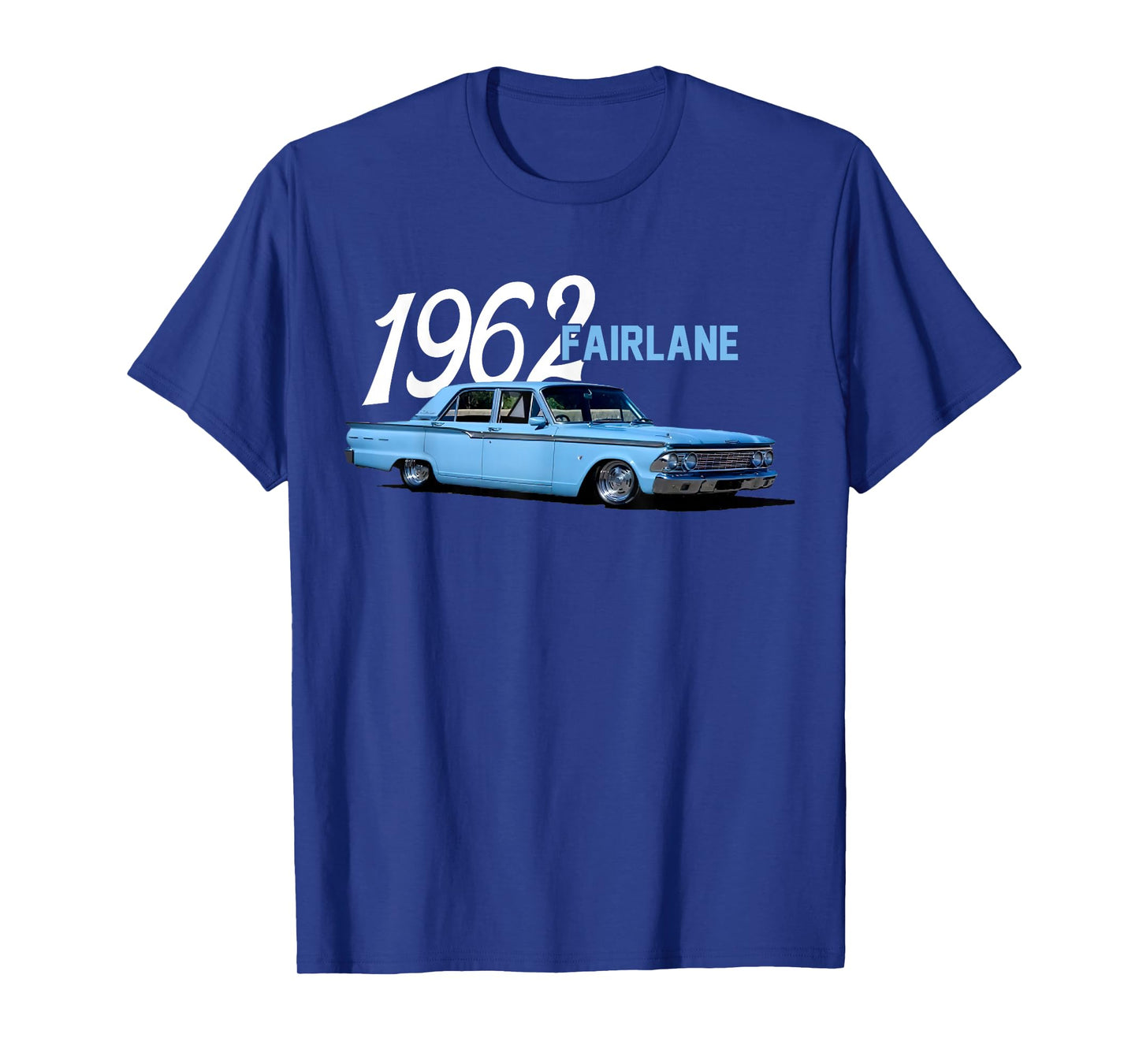 1962 62 Fairlane Classic Vintage Old Car USA Flag T-Shirt