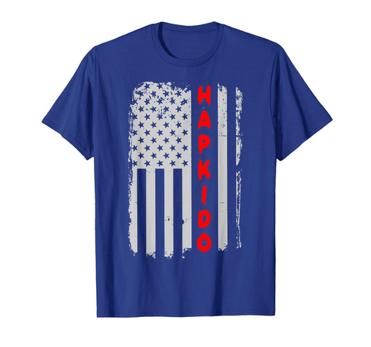 Hapkido Korean Martial Arts American Flag T-Shirt