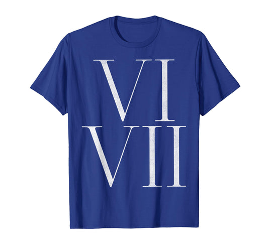 67 Meme Roman Numeral Six Seven Funny History Teacher 2025 T-Shirt