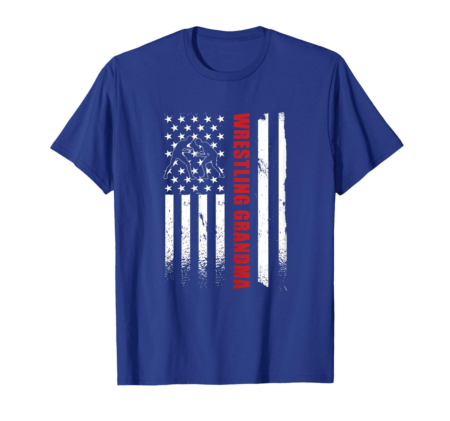 Wrestling Grandma American Flag Wrestling Grandma T-Shirt for Women