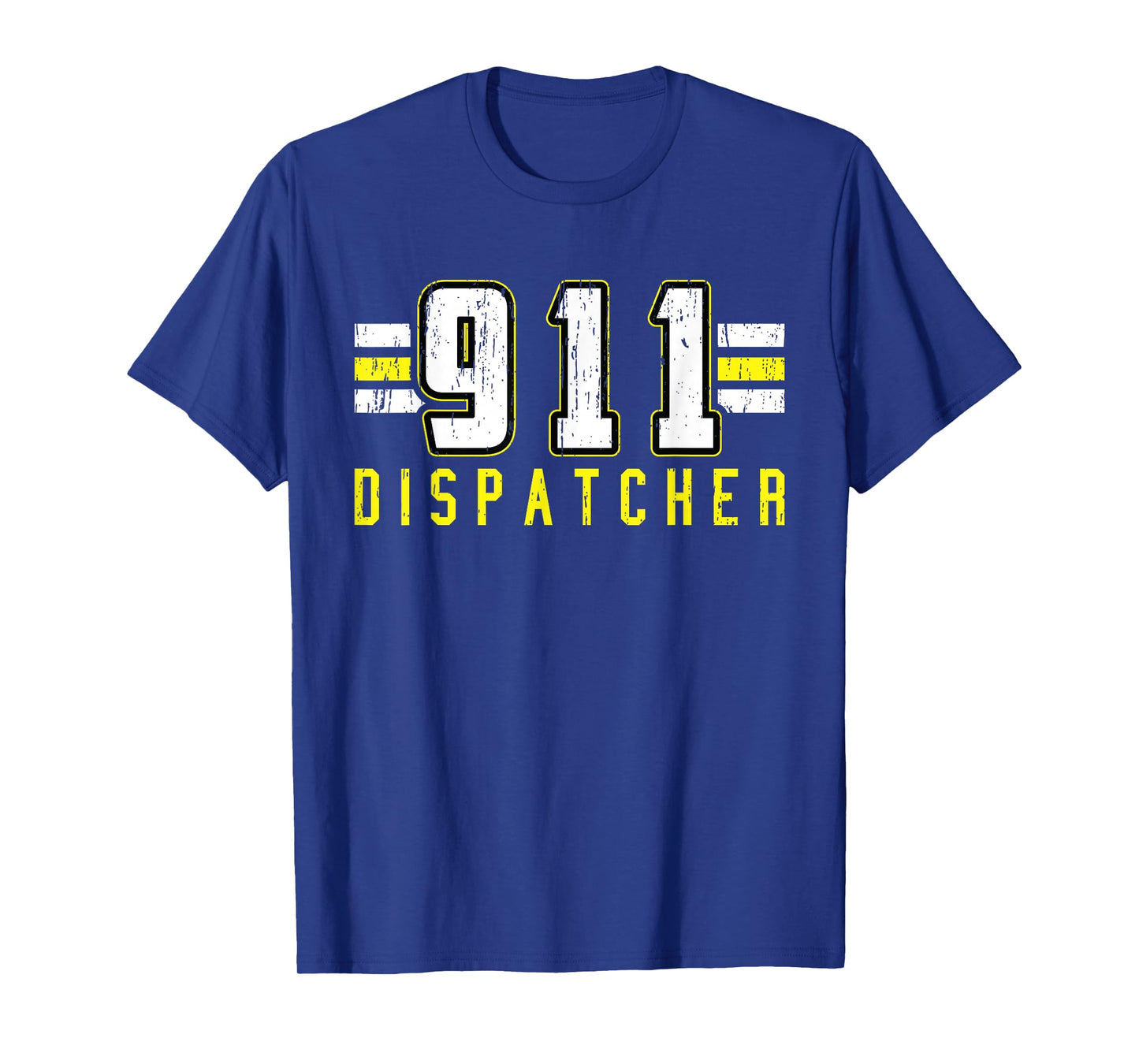 911 American Flag Dispatcher Thin Gold Line Operator T-Shirt