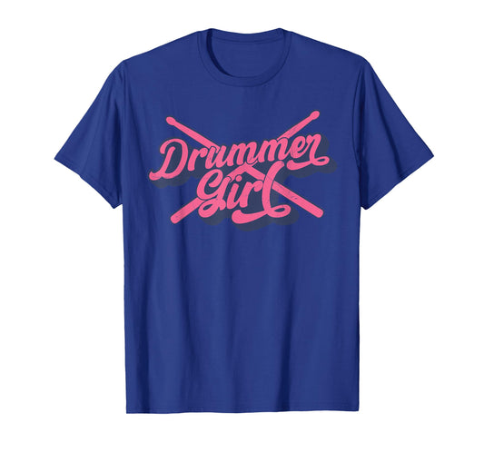 Drummer Girl Gifts Vintage Drumsticks Drumming Girls T-Shirt