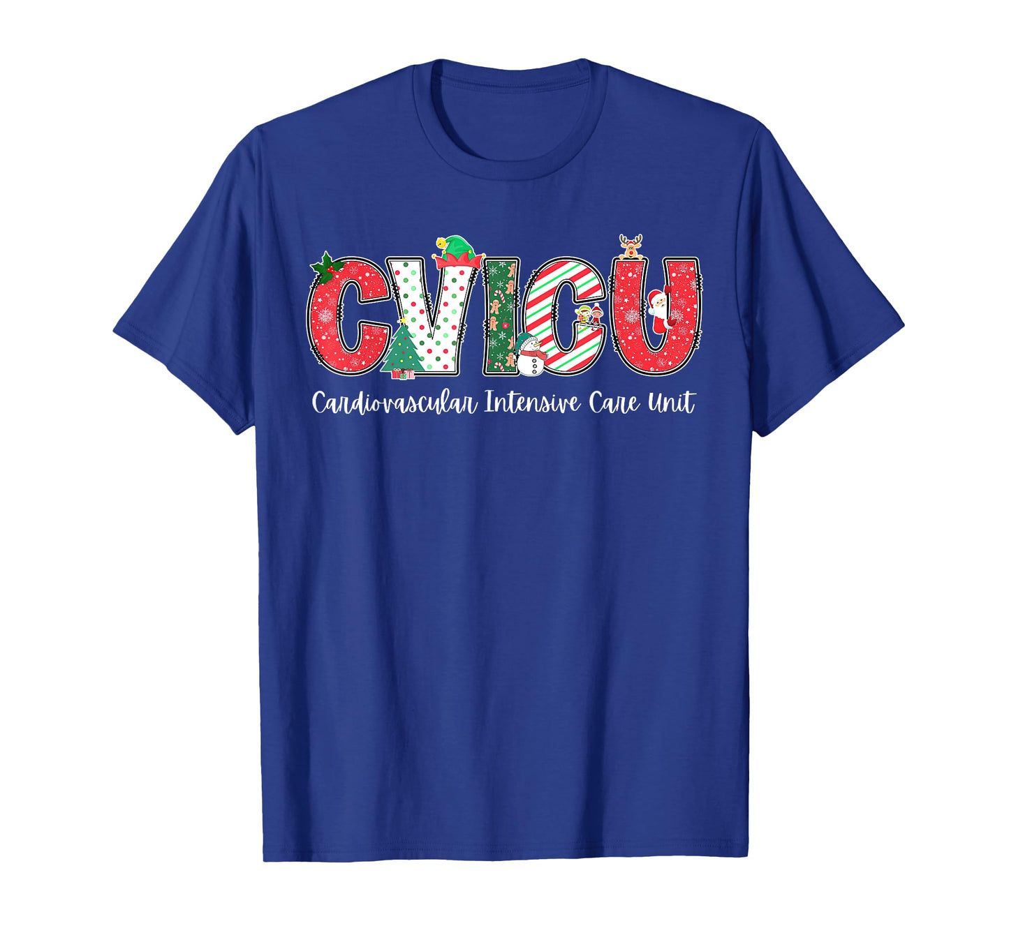 CVICU Cardiovascular Intensive Care Unit Nurse Christmas T-Shirt