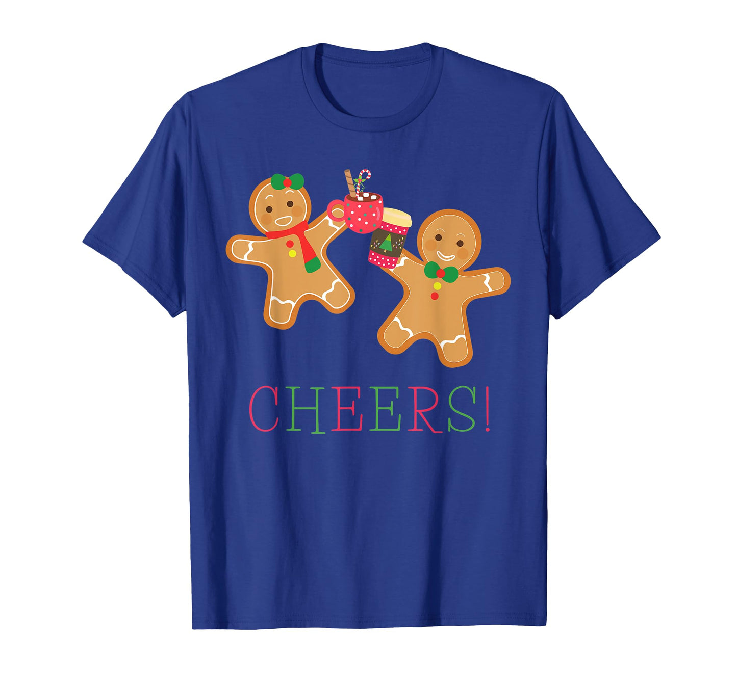 Cheers Gingerbread Man and Woman Hot Chocolate Coffee T-Shirt