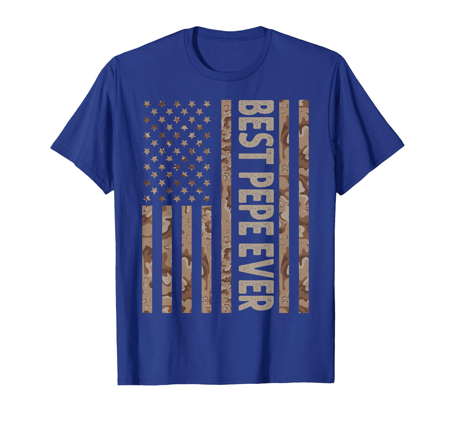 Best Pepe Ever US American Flag Funny Grandpa Father's Day T-Shirt for Men