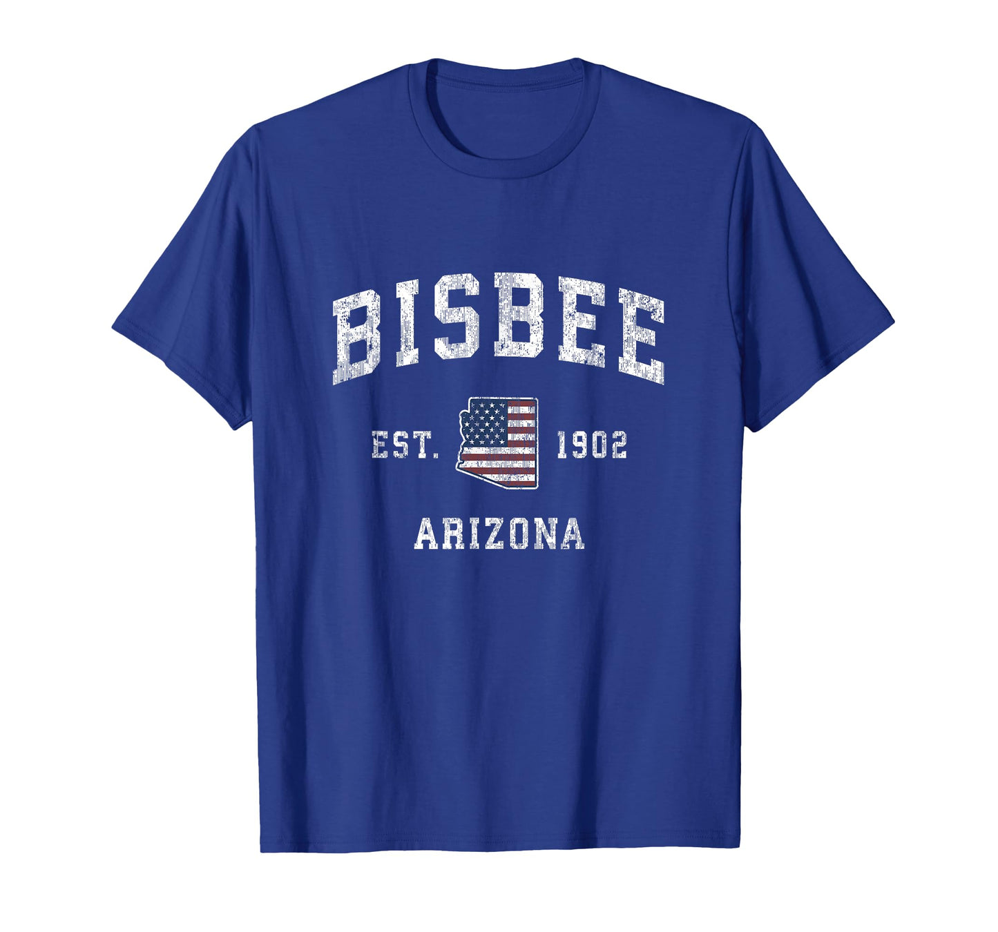 Bisbee Arizona AZ Vintage American Flag Sports Design T-Shirt for Women Kids Men