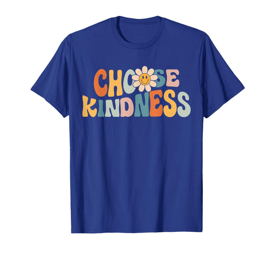 Choose Kindness - Retro Groovy Daisy Be Kind Inspirational T-Shirt