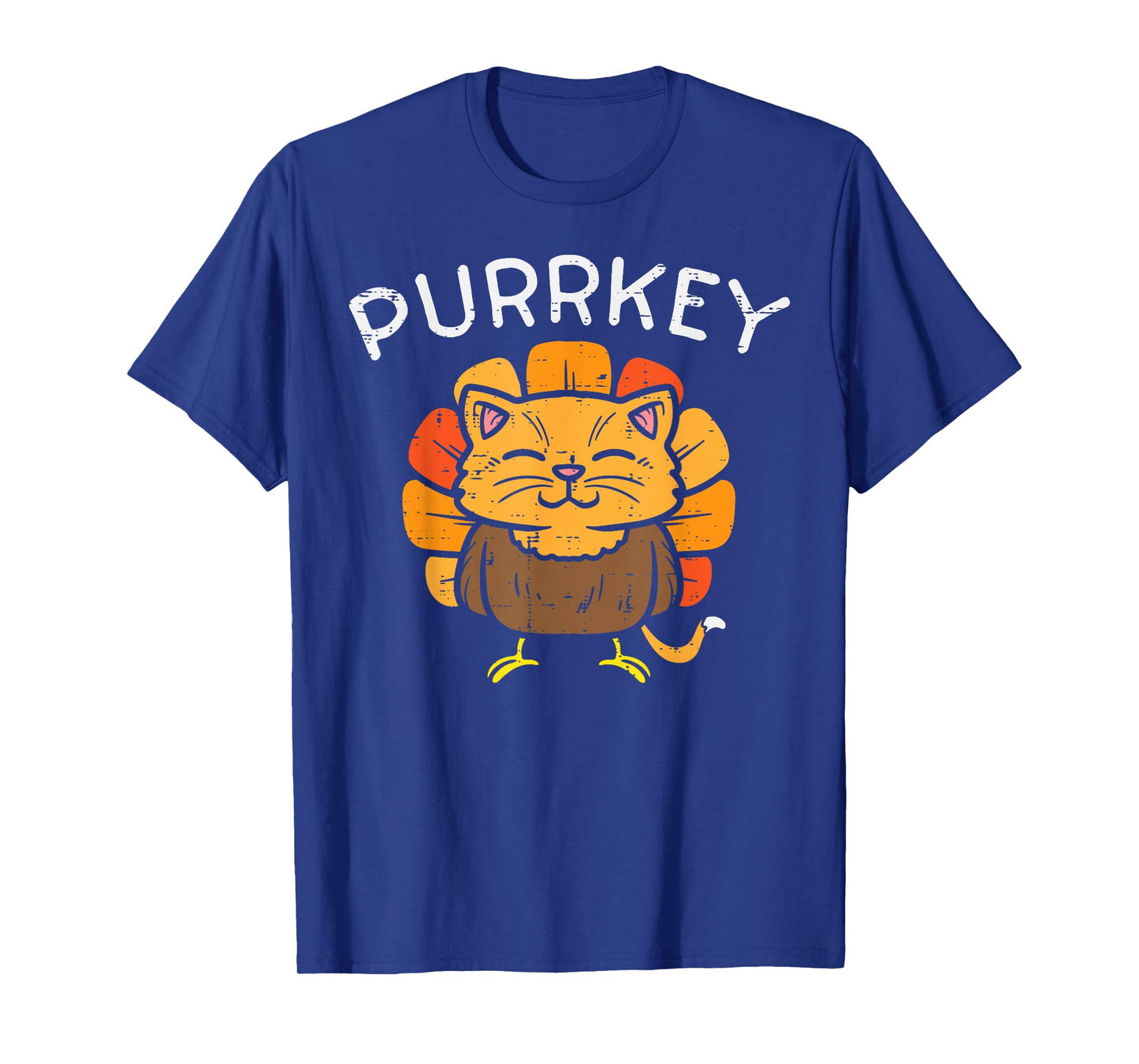 Purrkey Turkey Cat Kitten Funny Thanksgiving Cat Owner Lover T-Shirt