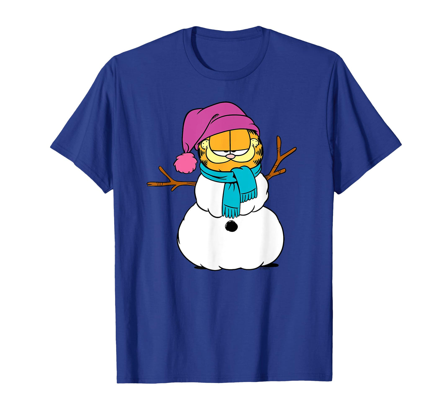 Garfield Snowman Wintertime Holiday Cartoon Cat T-Shirt