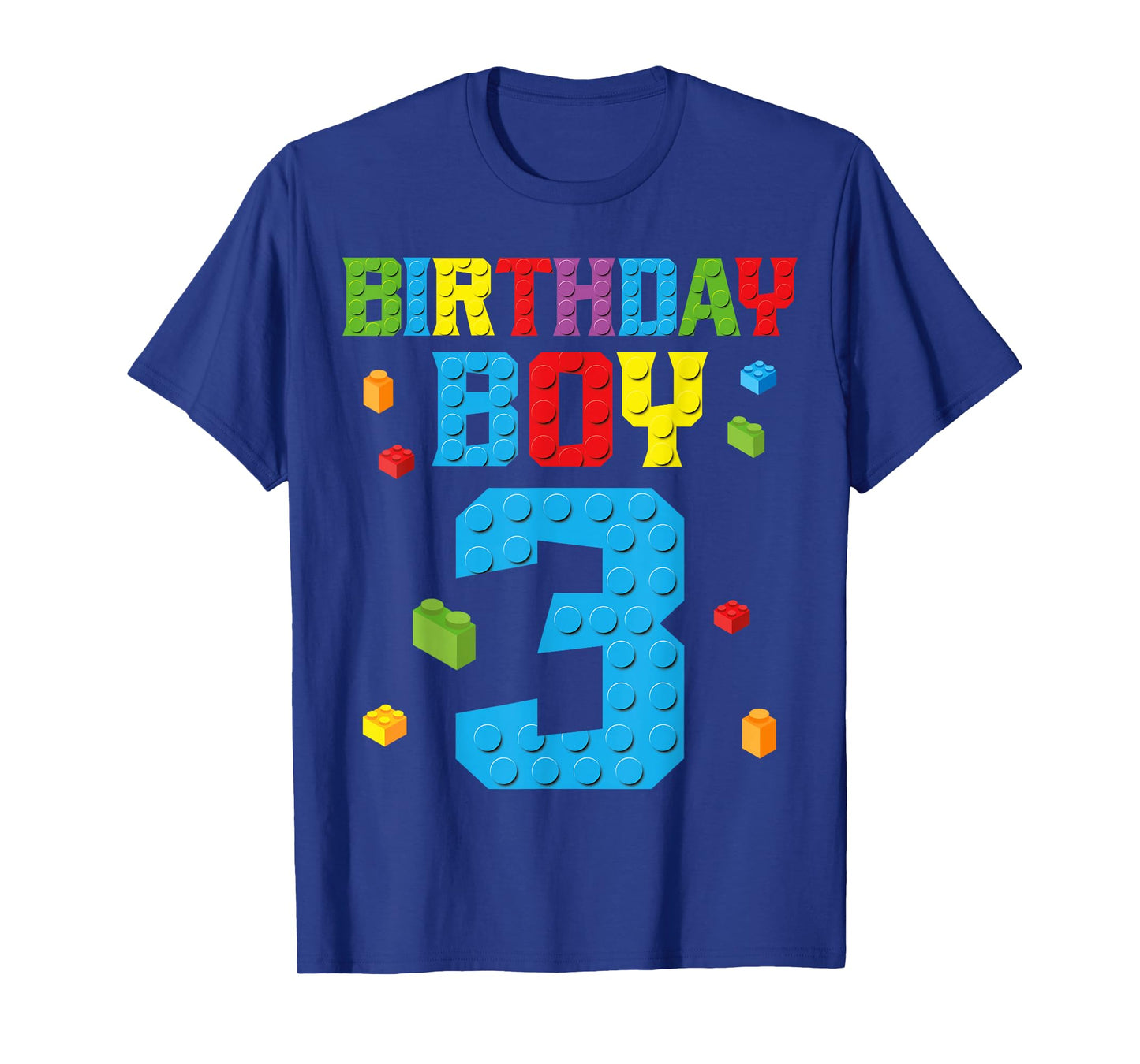 Master Builder 3rd Birthday Boy 3 Three Year Building Bricks T-Shirt