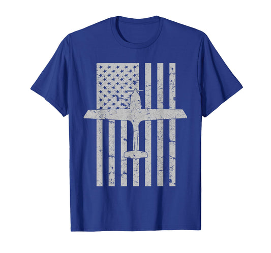 DA20 Training Airplane Vintage Flag Student Pilot T-Shirt T-Shirt