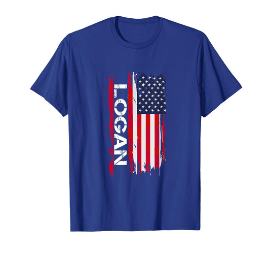 Logan City USA Shirt - Unisex-Adults T-Shirt - Black - Small - Crew Neck - Short Sleeve - Cotton 100%