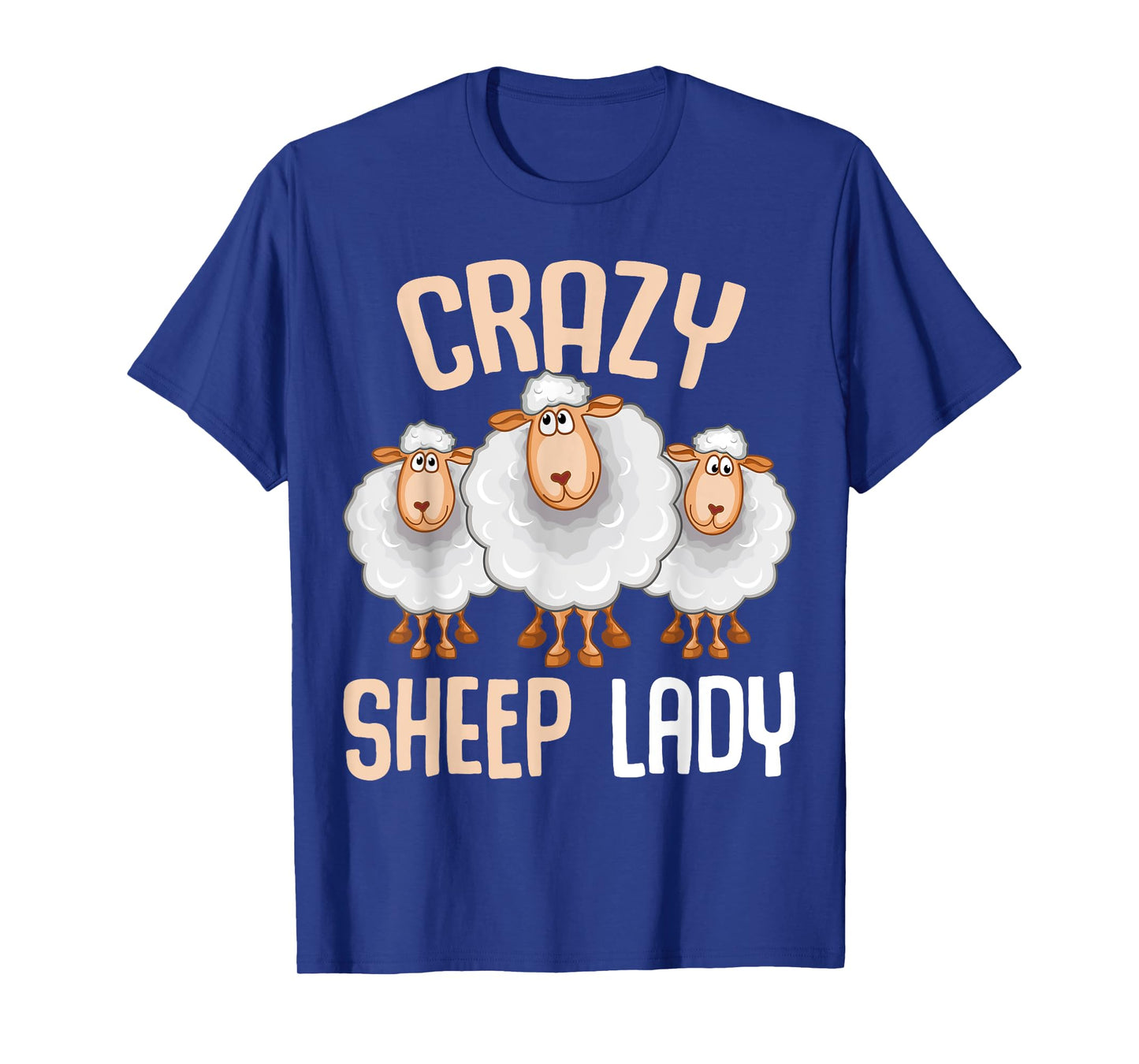 Crazy Sheep Lady Farmers Sheep Lover Women T-Shirt
