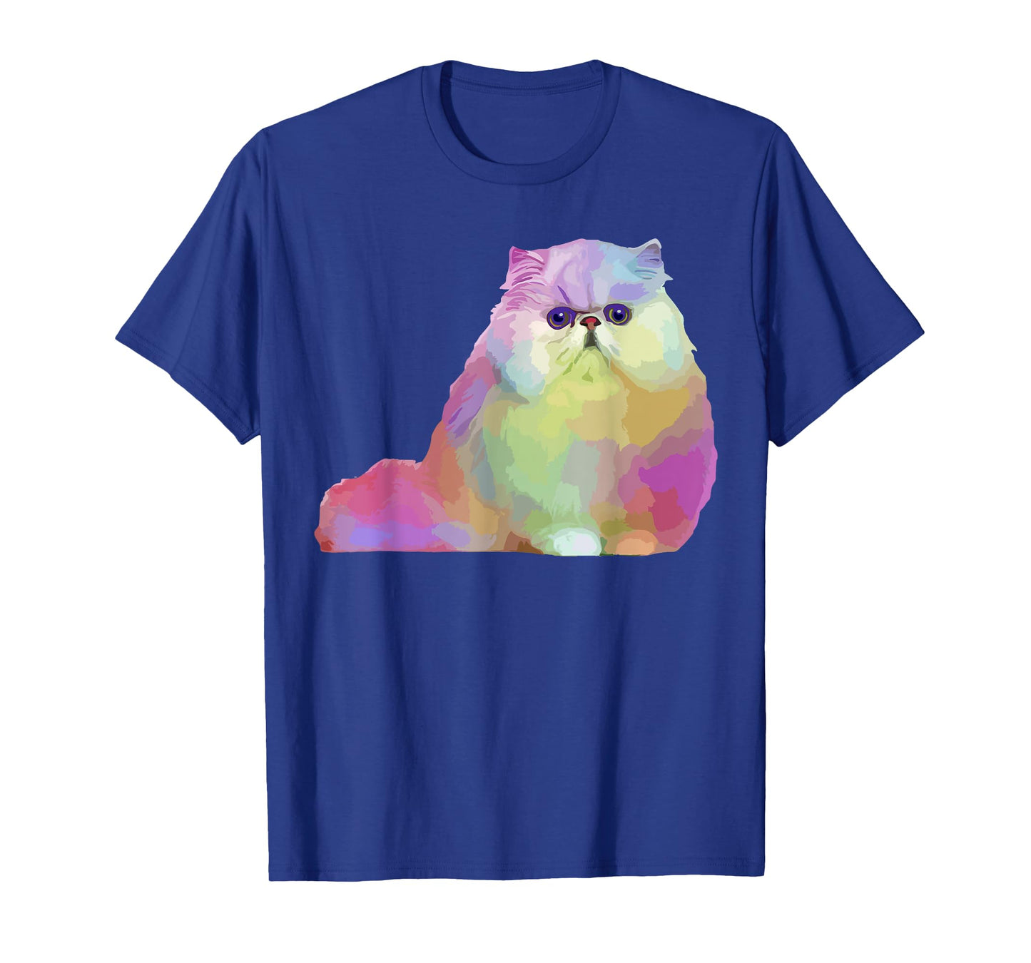 Cat Lover Gifts Persian Cat Womens Colorful Persian Cat Mens T-Shirt