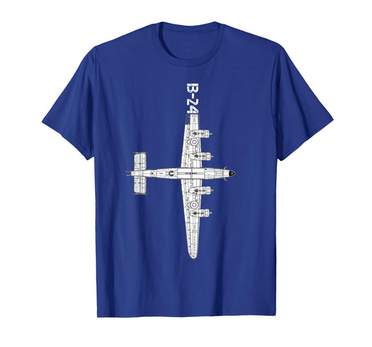 Consolidated B-24 Liberator Heavy Bomber WW2 Airplane T-Shirt