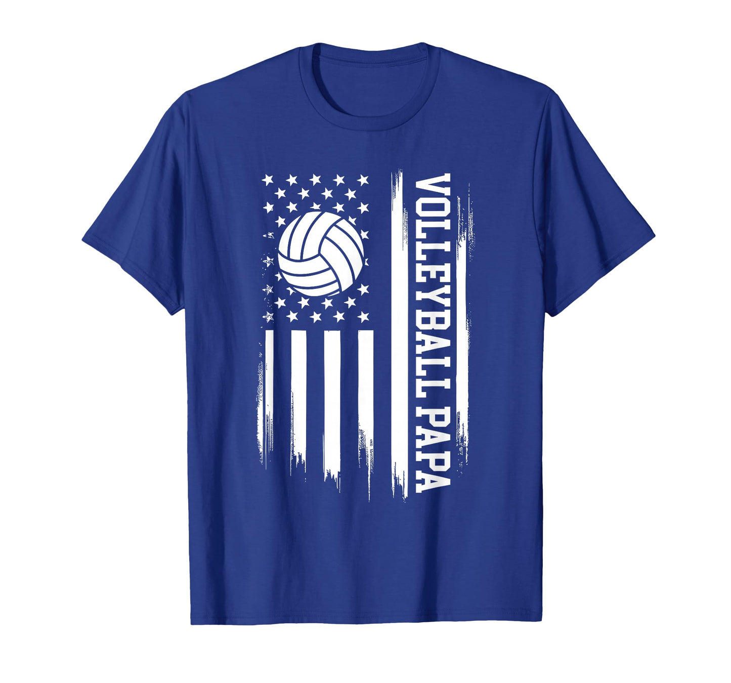 Volleyball Papa USA Flag Volleyball Player T-Shirt