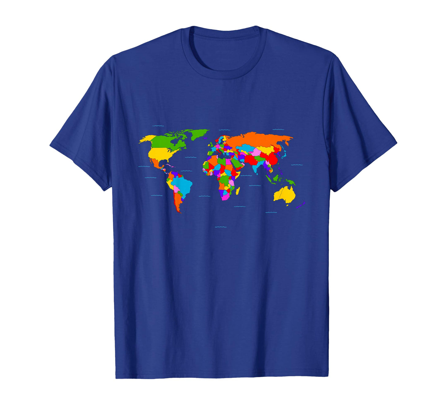 World Map T-Shirt. Boys/Girls Map of The World Tee T-Shirt