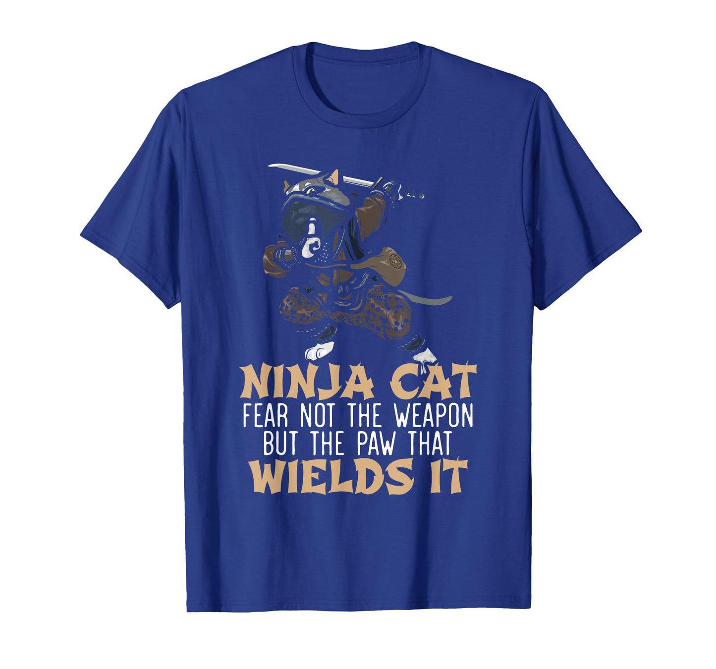 Ninja Cat Mercenary Shuriken Kunai Shinobi Kitty Lover T-Shirt for Men Women Kids