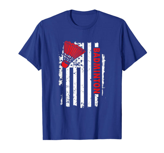 United States USA Flag Badminton Player T-Shirt T-Shirt
