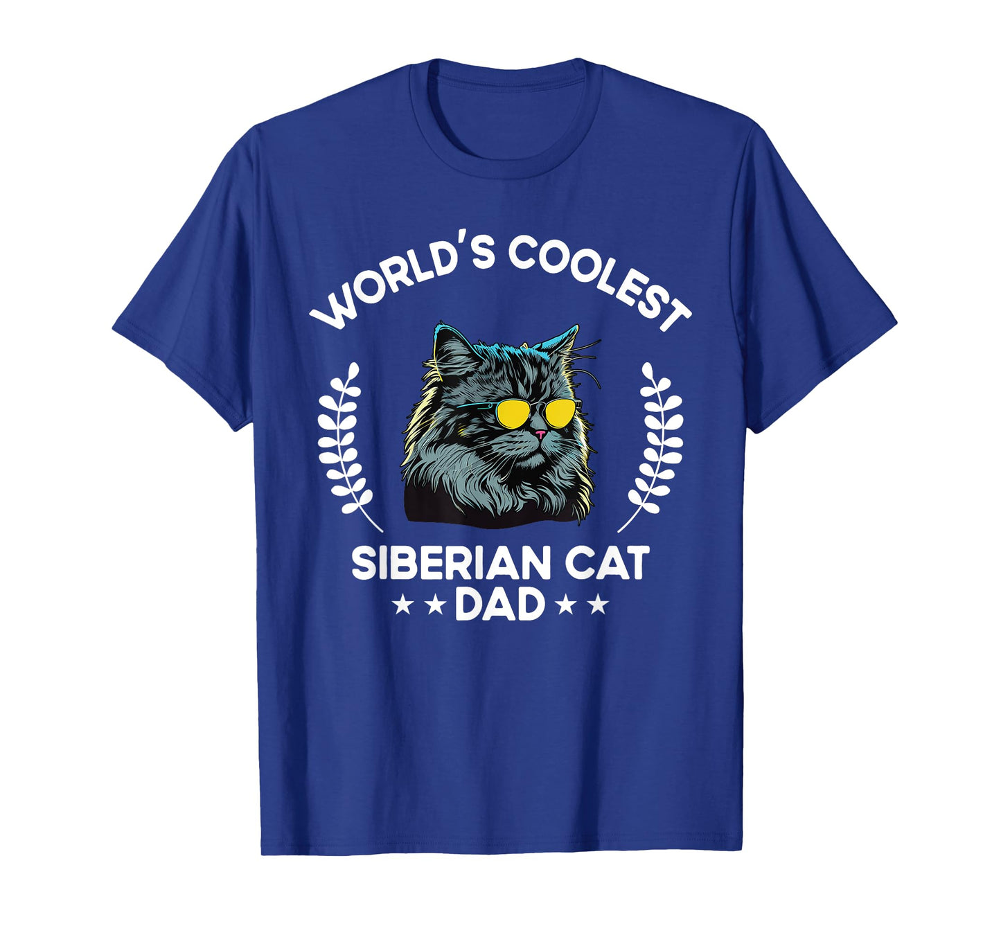 World's Coolest Dog Dad Papa - Men Siberian Cat T-Shirt