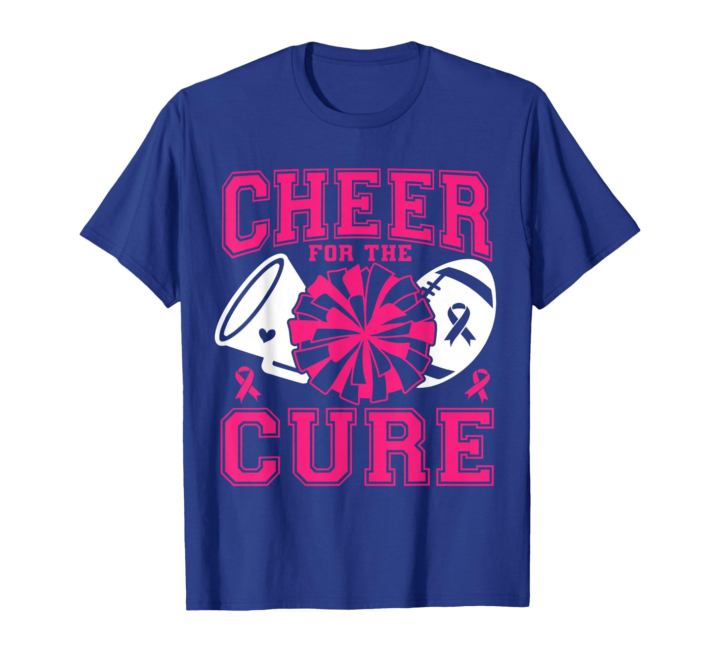 Cheer For The Cure Breast Cancer Awareness Pink Ribbon T-Shirt
