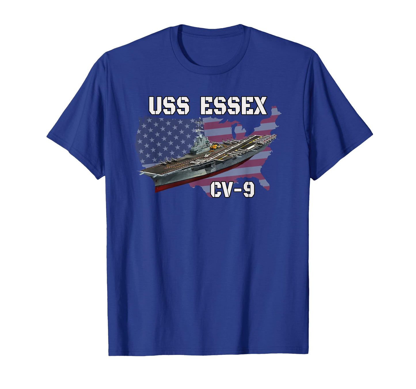 USS Essex CV-9 Aircraft Carrier Veterans Day Grandpa Father T-Shirt
