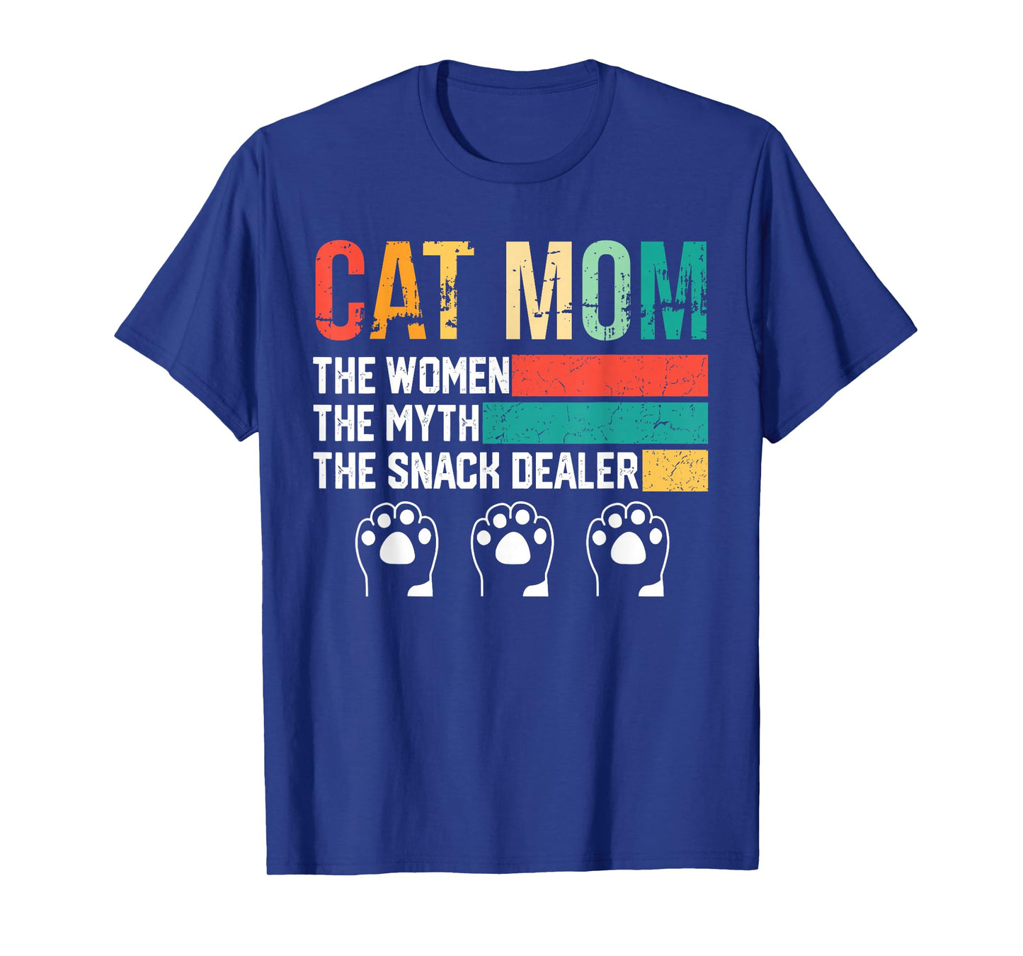 Vintage Cat Mom The Women The Myth Snack Dealer Mother's Day T-Shirt