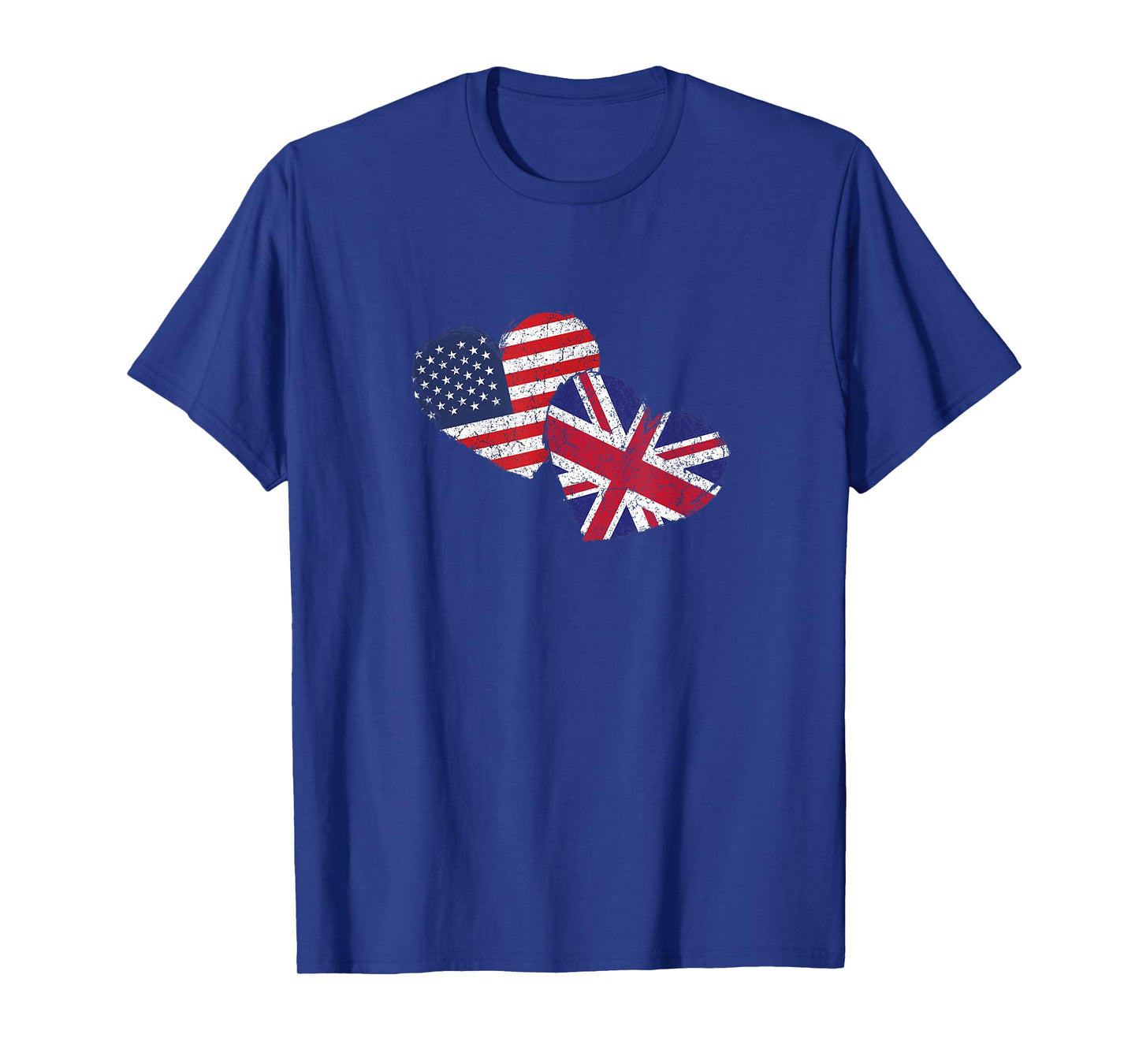 USA United Kingdom Heart Country Flag American British T-Shirt