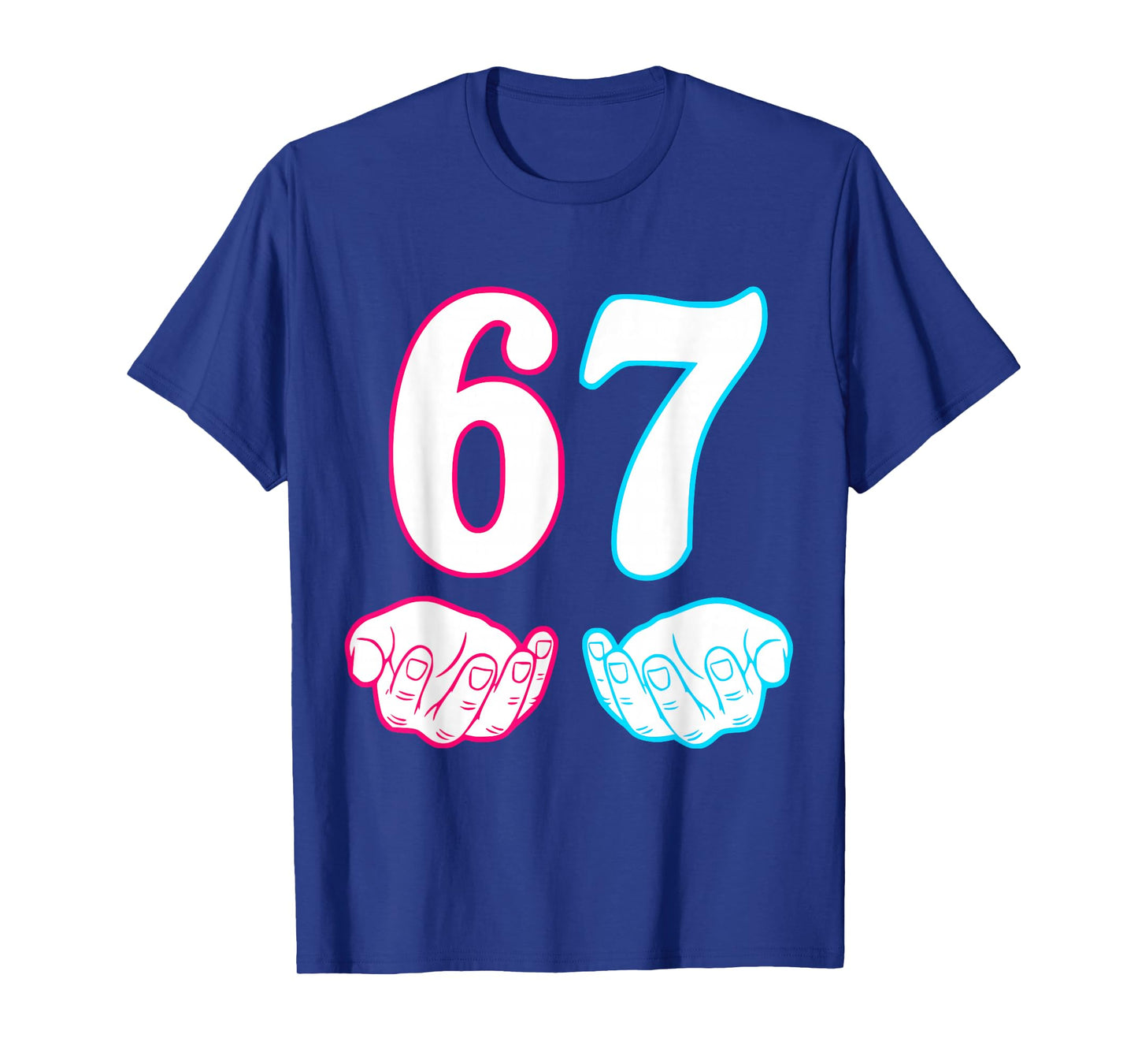 Six Seven 67 6 7 Kids 67 n Boys 6-7 Meme Hands Funny T-Shirt