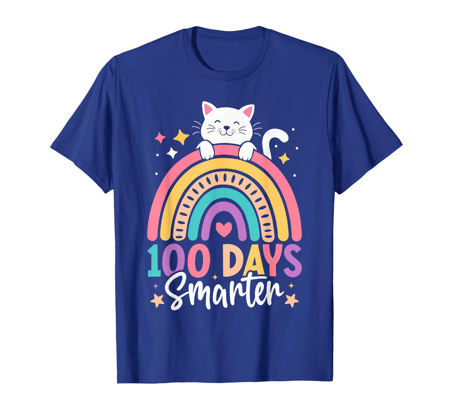 100 Days of School Kids Kitten Cat 100th Day of School Girls T-Shirt
