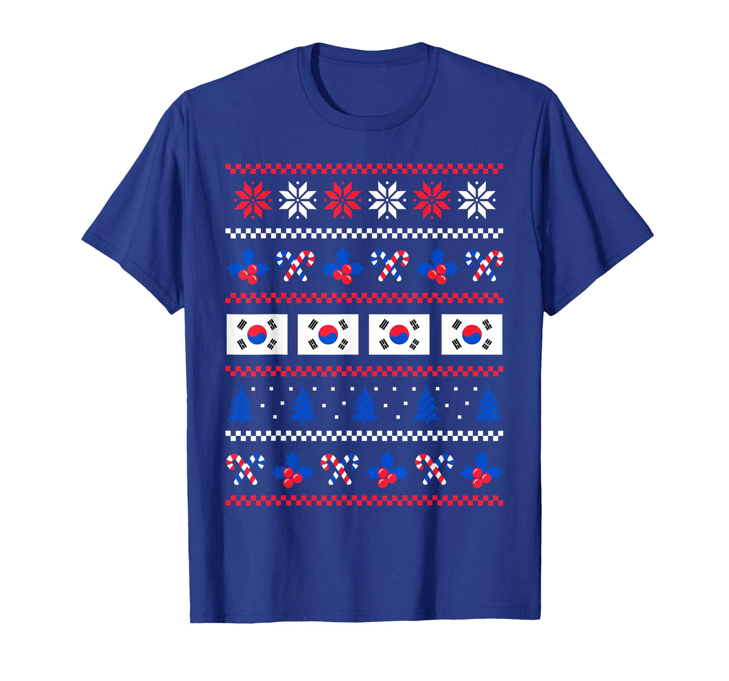 Ugly Christmas Sweater South Korea Flag, Half South Korean T-Shirt