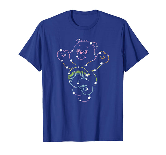 Care Bears Cheer Bear Vintage Rainbow Constellation Outline T-Shirt