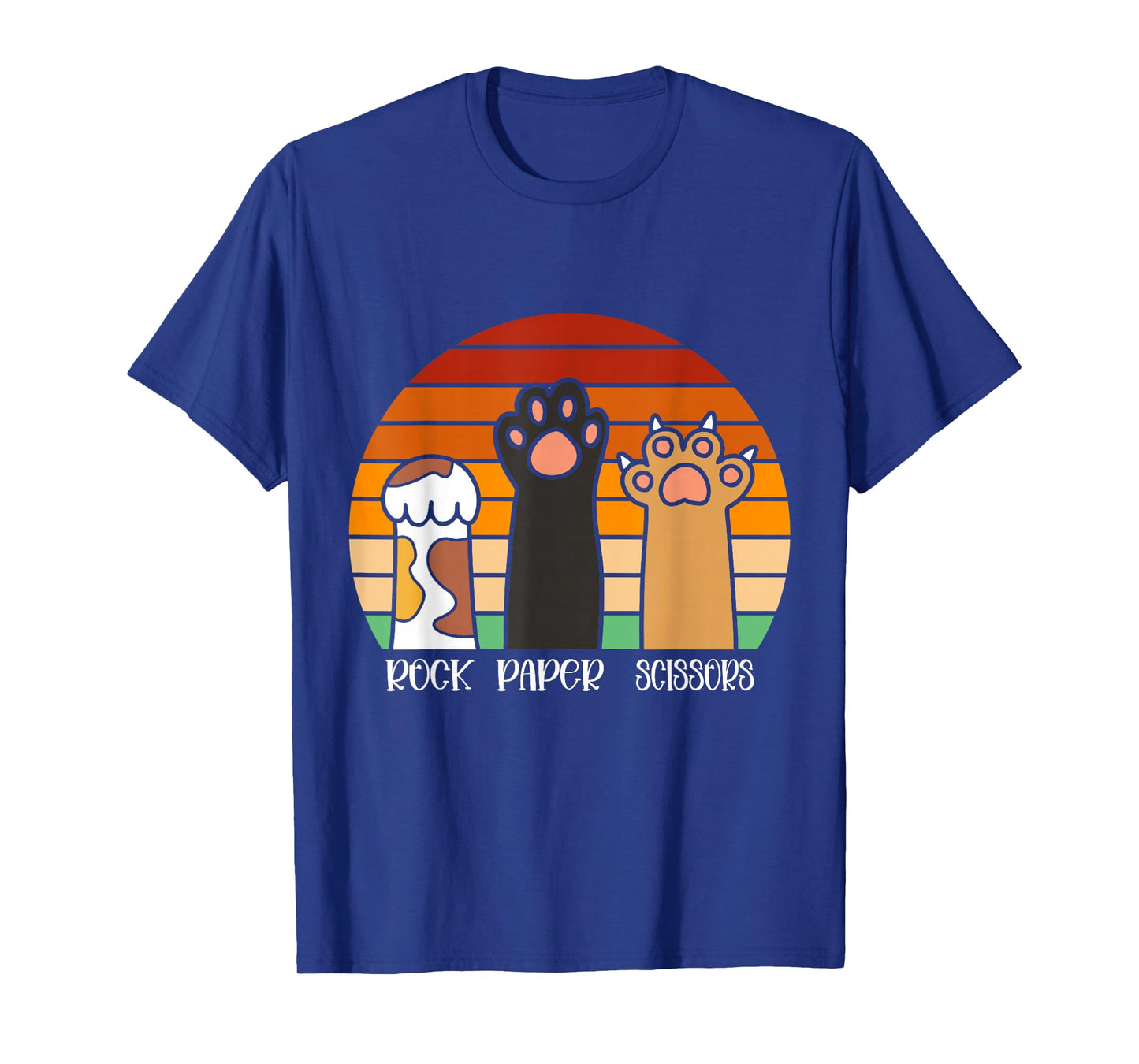 Rock Paper Scissors Game Kitten Lover Animal Paws Cat T-Shirt